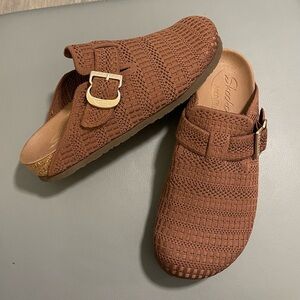 Skechers Arch Fit Granola Recycled Vegan Washable Knit Mules size 8